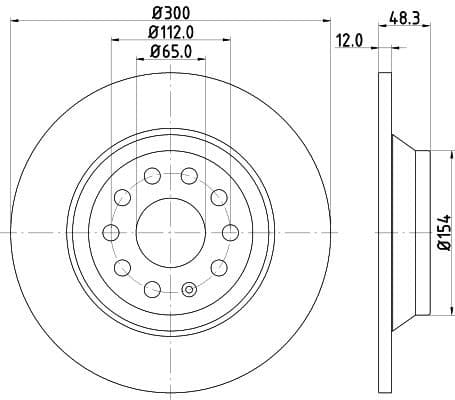 Brake Disc PRO 8DD 355 119-481