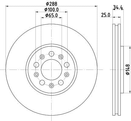 Brake Disc PRO High Carbon 8DD 355 127-581 - image 2