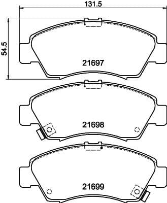 Brake Pad Set, disc brake 8DB 355 016-521 - image 4