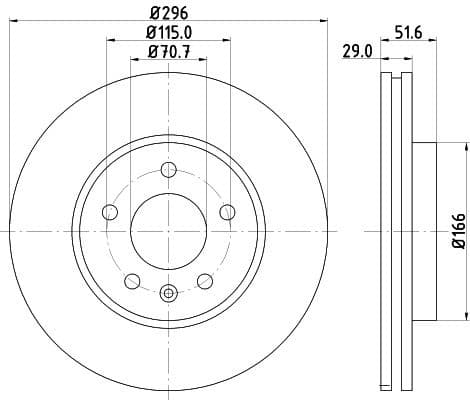 Brake Disc PRO High Carbon 8DD 355 128-811 - image 4