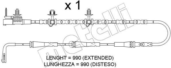 Warning Contact, brake pad wear SU.407