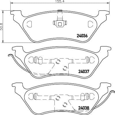 Brake Pad Set, disc brake 8DB 355 011-061 - image 2