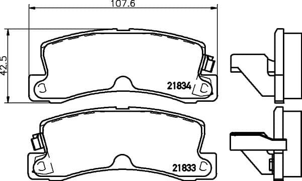 Brake Pad Set, disc brake 8DB 355 006-431 - image 4