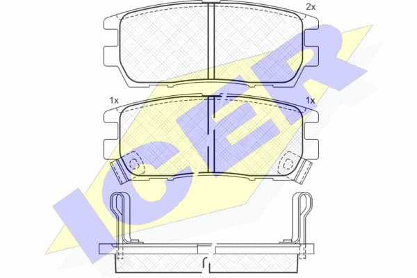 Brake pads rear 140980 - image 2