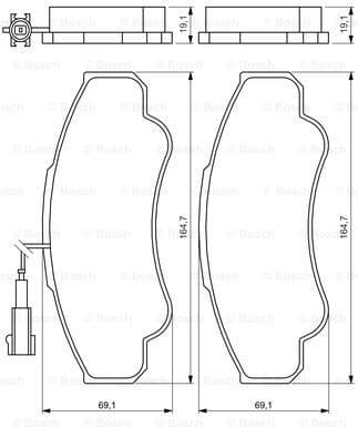 Brake Pad Set, disc brake 0986424769 - image 7