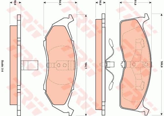 Brake Pad Set, disc brake GDB4091
