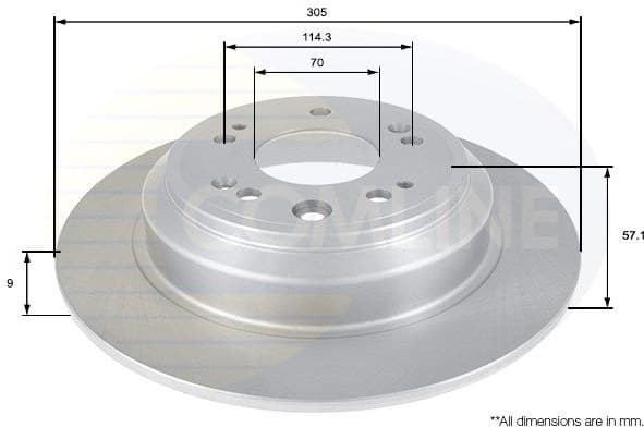Brake disc, 1pcs REAR ADC0567