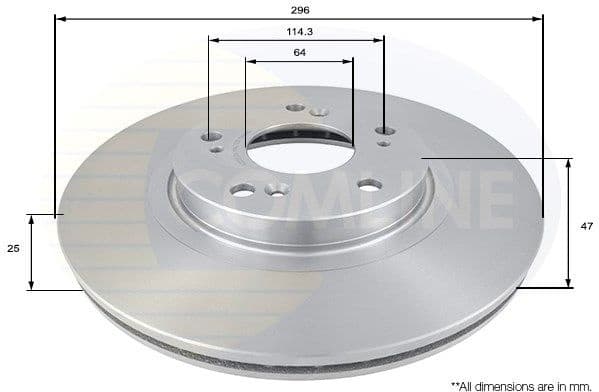 Brake disc, 1pcs FRONT ADC0558V