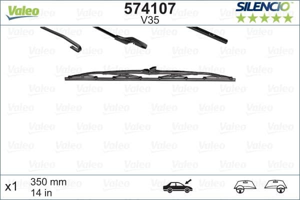Wiper Blade SILENCIO CONVENTIONAL SINGLE 574107 - image 4