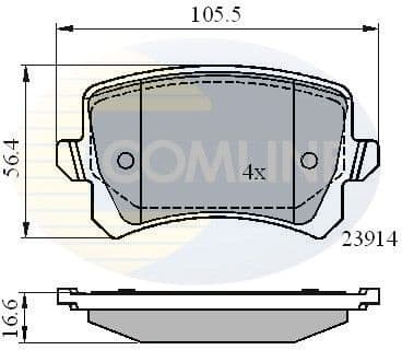 Brake pads rear CBP01712