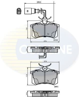 Brake pads rear CBP1797