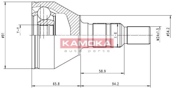 CV joint outer 6039
