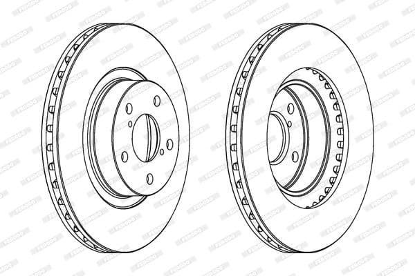 Brake discs kit front (2pcs), Top Quality DDF679C - image 3