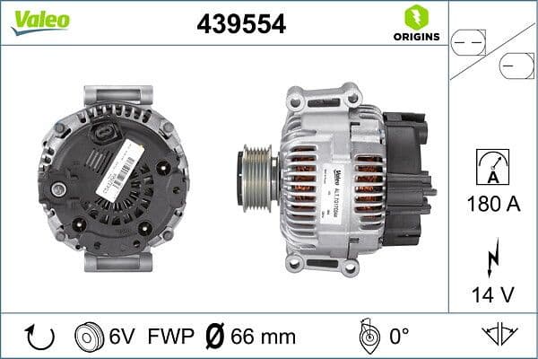 Alternator VALEO ORIGINS NEW OE TECHNOLOGY 439554