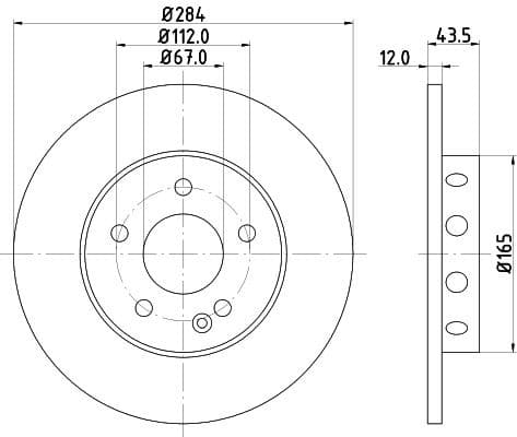 Brake Disc PRO 8DD 355 102-951 - image 4