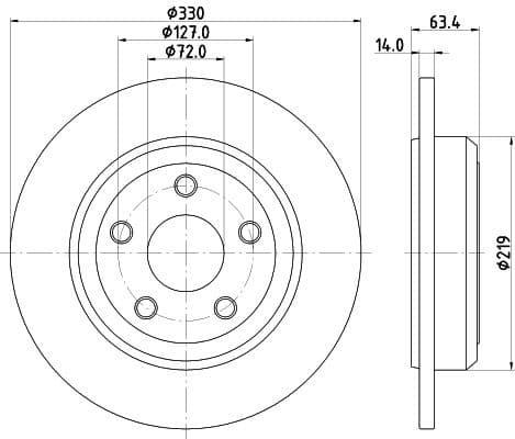 Brake Disc PRO 8DD 355 122-671 - image 4