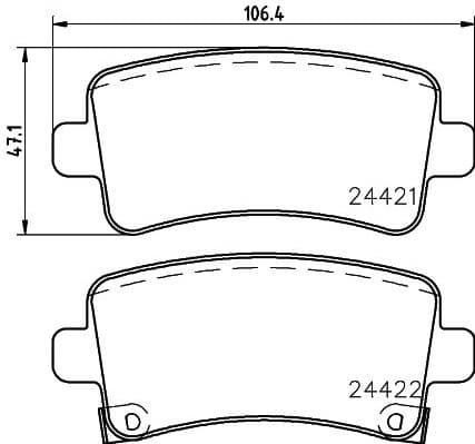 Brake Pad Set, disc brake 8DB 355 037-651 - image 3