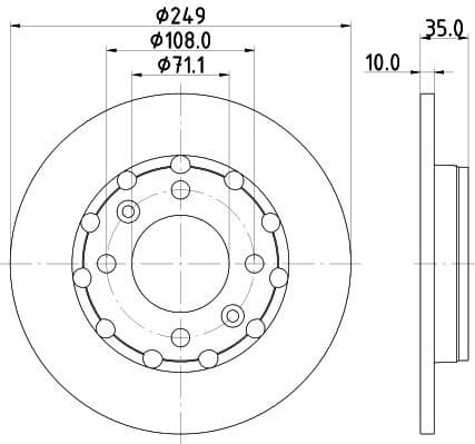 Brake Disc PRO 8DD 355 133-571 - image 4