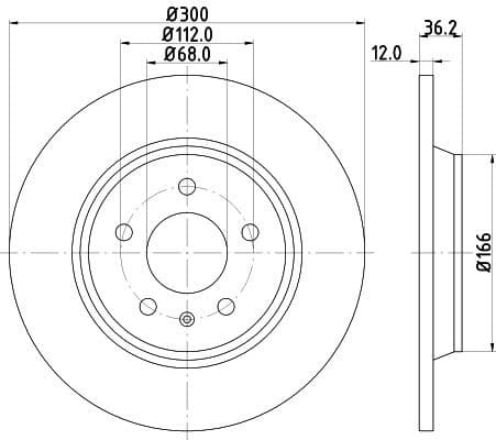 Brake Disc PRO 8DD 355 113-931
