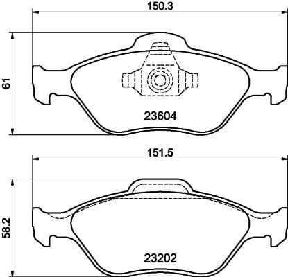 Brake Pad Set, disc brake 8DB 355 008-901
