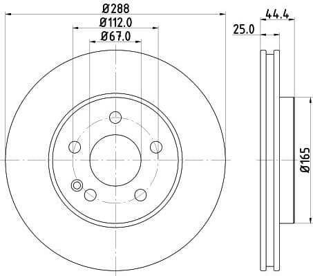 Brake Disc PRO 8DD 355 111-081