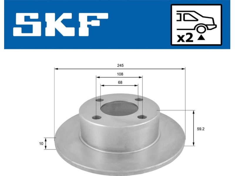 Brake Disc VKBD 90815 S2 - image 2