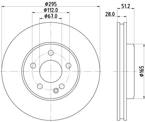 Brake Disc PRO 8DD 355 119-591 - image 4