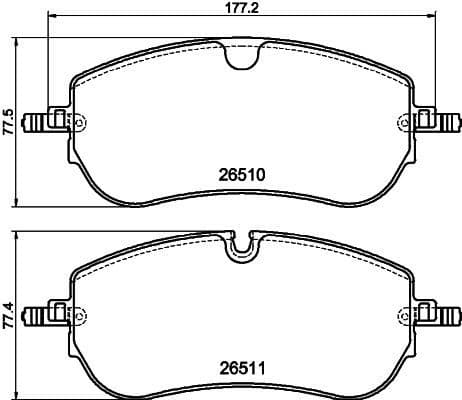 Brake Pad Set, disc brake 8DB 355 044-251