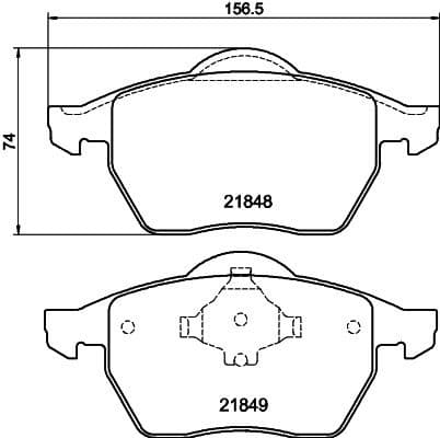 Brake Pad Set, disc brake 8DB 355 008-001