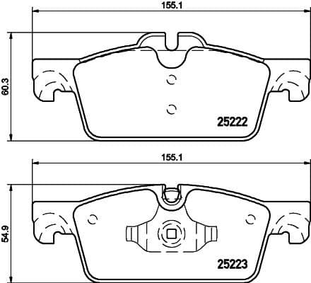 Brake Pad Set, disc brake 8DB 355 015-711
