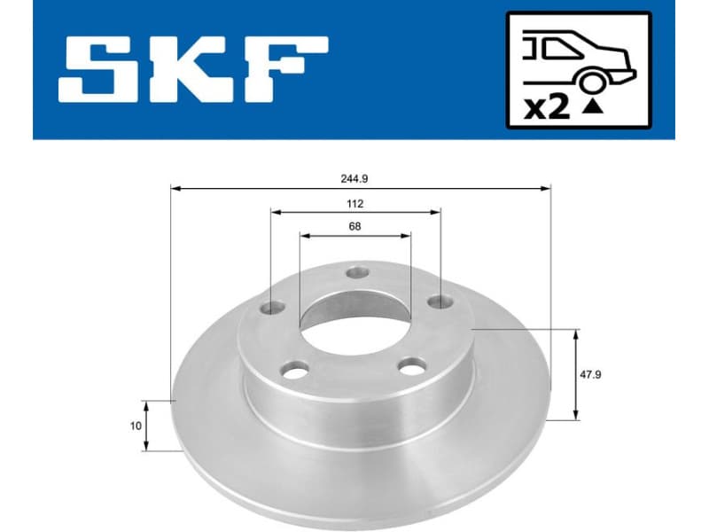 Brake Disc VKBD 90458 S2 - image 2