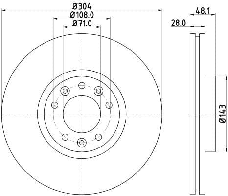 Brake Disc PRO 8DD 355 117-331