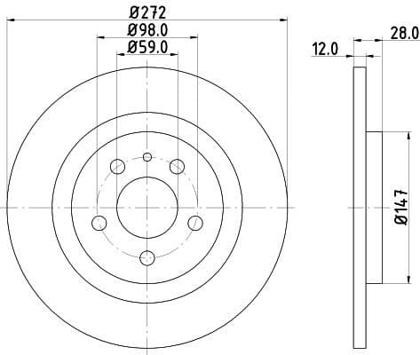Brake Disc PRO 8DD 355 109-151 - image 4