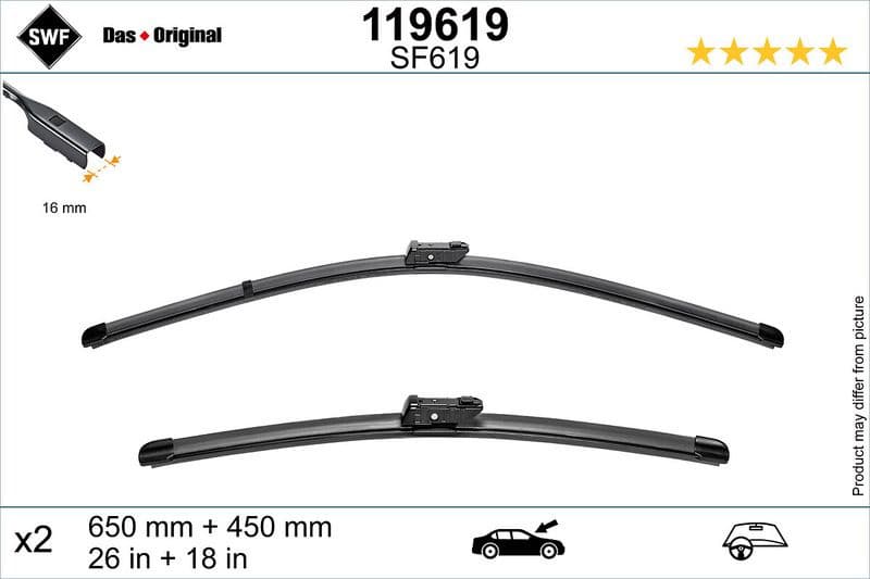 Wiper Blade DAS ORIGINAL SET 119619