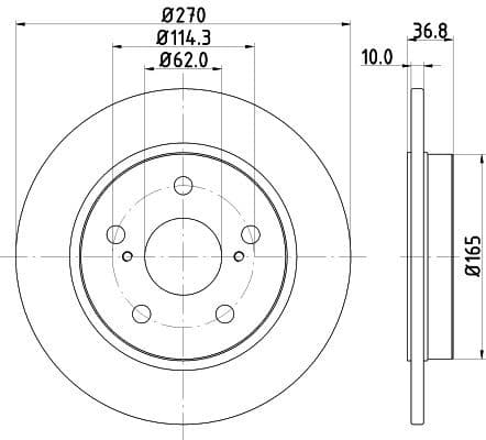 Brake Disc PRO 8DD 355 118-971 - image 4