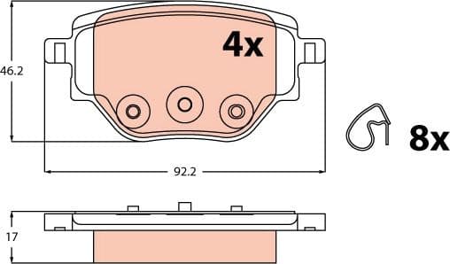 Brake Pad Set, disc brake GDB2622