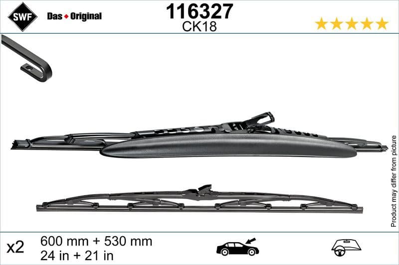 Wiper Blade DAS ORIGINAL SET 116327