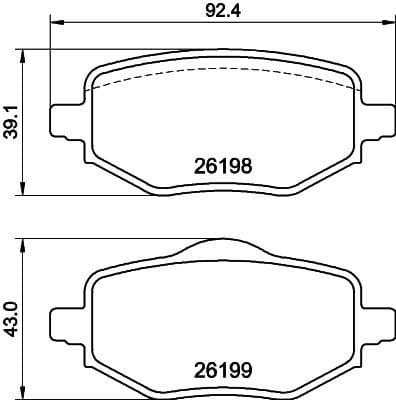 Brake Pad Set, disc brake 8DB 355 040-971