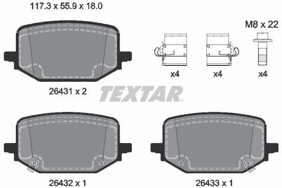 Brake Pad Set, disc brake 2643102