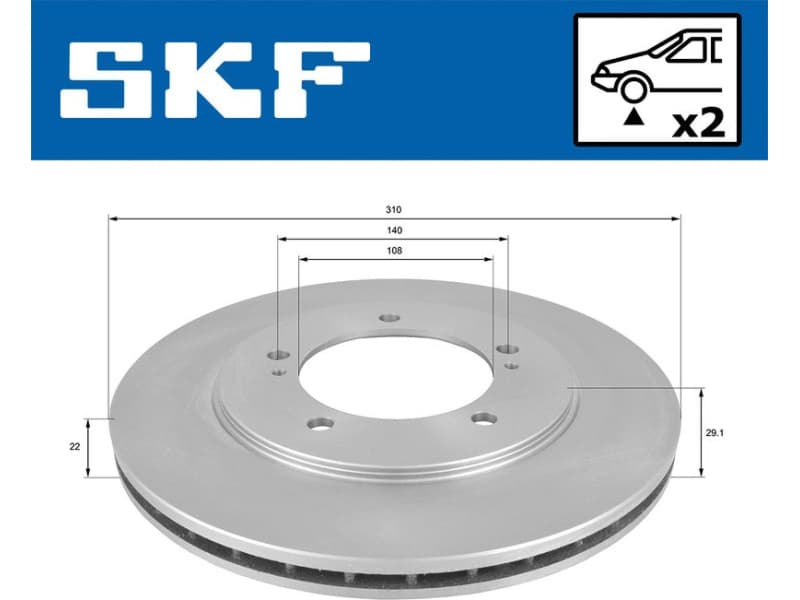 Brake Disc VKBD 80569 V2 - image 2