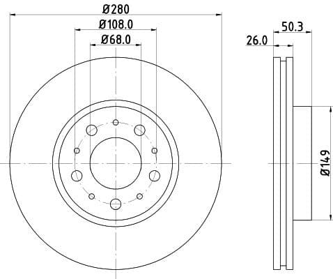 Brake Disc PRO 8DD 355 103-681 - image 4