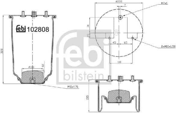 Bellow, air suspension 102808
