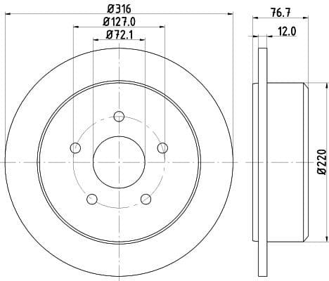Brake Disc 8DD 355 117-101 - image 4