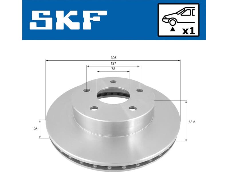 Brake Disc VKBD 80727 V1 - image 2