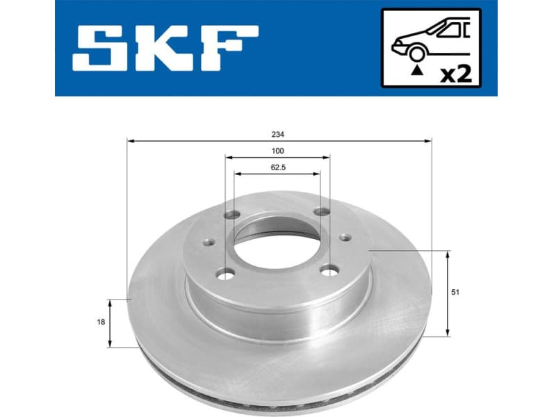 Brake Disc VKBD 80622 V2 - image 2