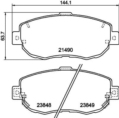 Brake Pad Set, disc brake 8DB 355 010-151 - image 4