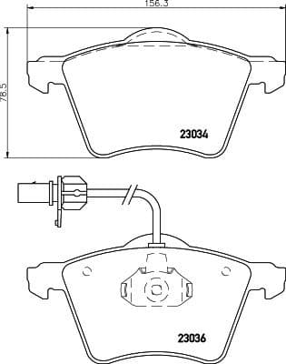 Brake Pad Set, disc brake 8DB 355 008-771