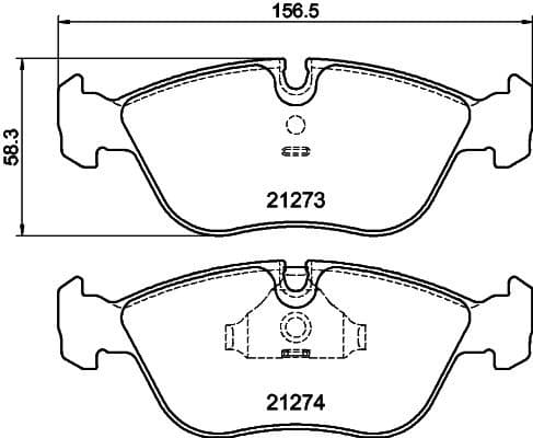 Brake Pad Set, disc brake 8DB 355 007-721