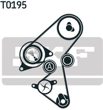 Water Pump + Timing/V-ribbed Belt Set MASTERKIT VKMC 13002 - image 3