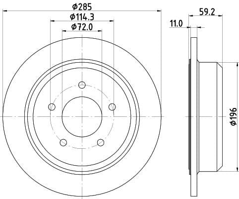 Brake Disc PRO 8DD 355 114-801 - image 4